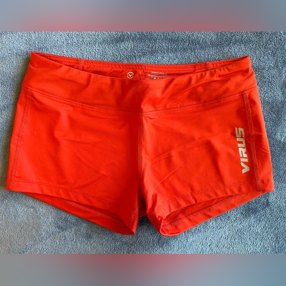 Virus Mid-Rise Drawstring Booty Shorts - Picture 1 of 3